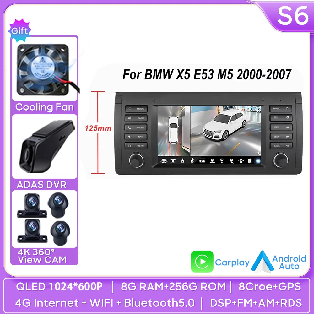 BMW 5 Series & X5 7'' Android Auto CarPlay Radio (1996-2003) - image 18