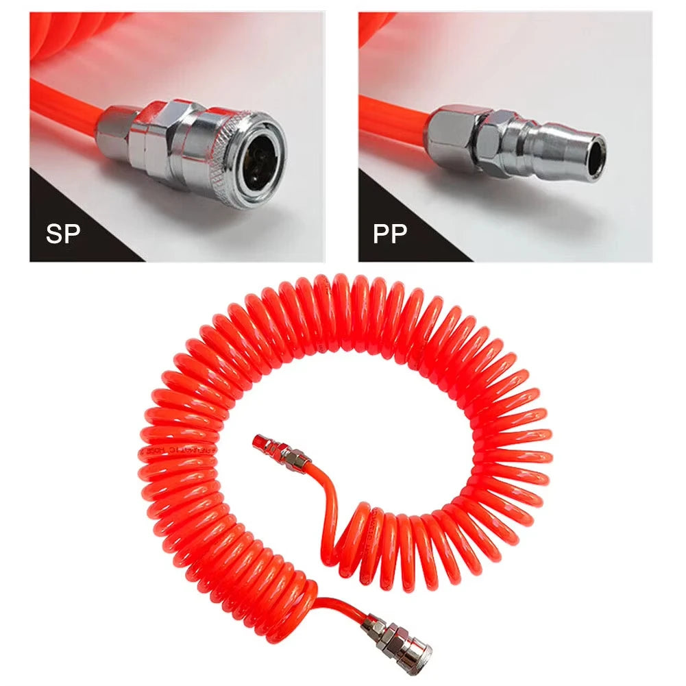 Pneumatic Tools Hose Air Pneumatic Hose Spiral Pipe Air Compressor Hose Long Pneumatic  Hose Air Compressors Outer Diameter