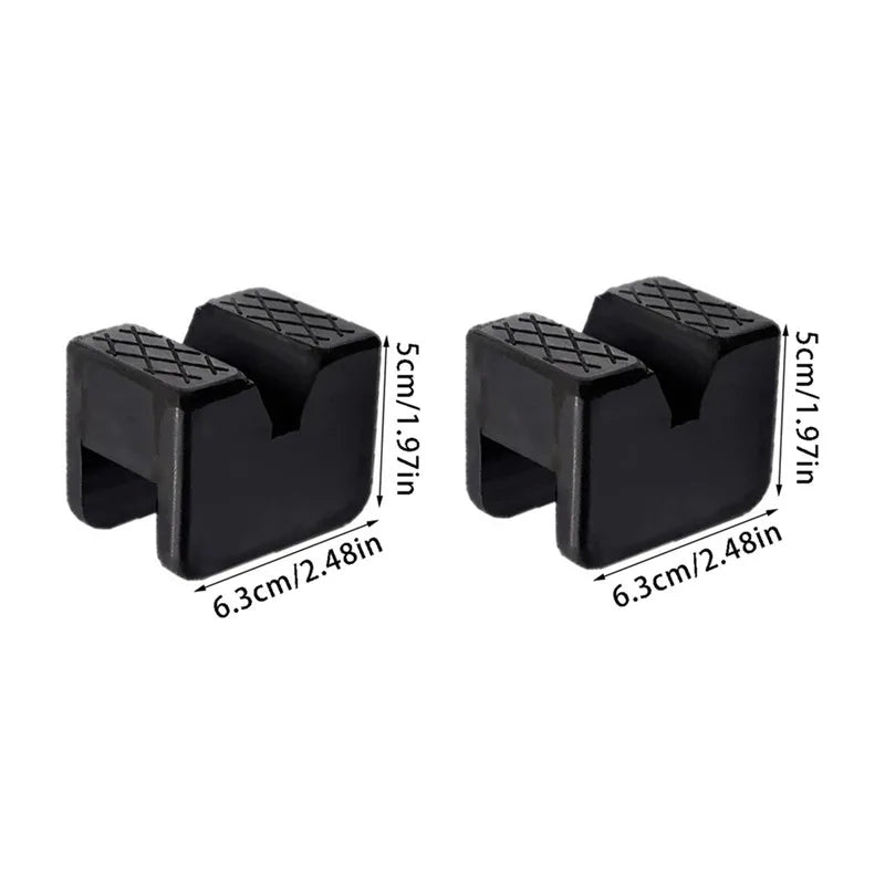 1/2PCS Universal Jack Rubber Support Pad Durable Wear Resistant Car Slotted Frame Rail Floor Socket Adapter Lifting Rubber Pad