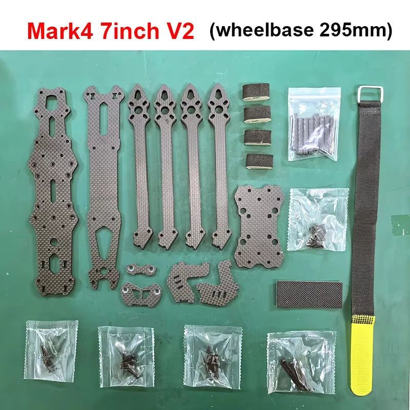 Mark4 V2 FPV Drone Frame Full Carbon Fiber Lightweight (7-13in) - image 9