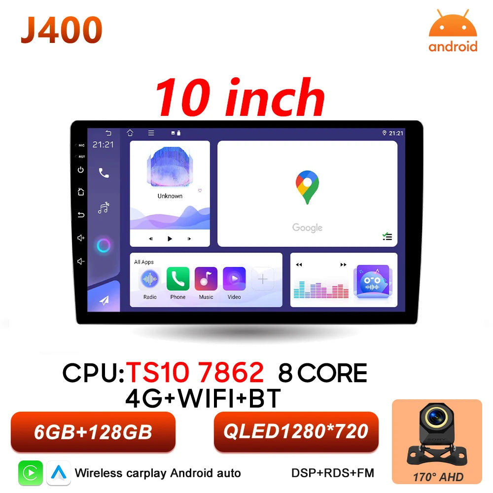 9/10 Inch Double DIN Car Stereo with Wireless CarPlay & Android Auto - image 23