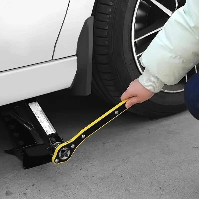 Car Labor-saving Jack Ratchet Wrench Scissor Jack Garage Tire Wheel Lug Wrench Handle Labor-saving Wrench Car Repair Tool