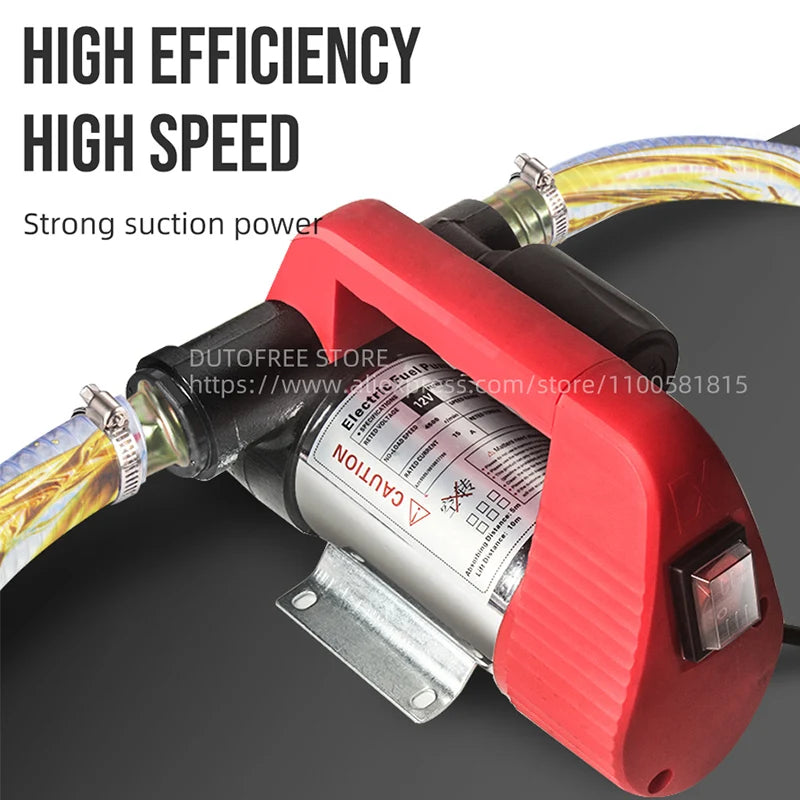 12V/24V/220V Fuel Transfer Pump for Diesel Universal Electric Car Fuel Pump Self-Priming Pump Automatic Stop Electric Oil Pump