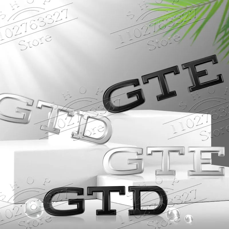 Metal GTD GTE Emblem Badge Rear Trunk for VW Golf Passat Tiguan Polo