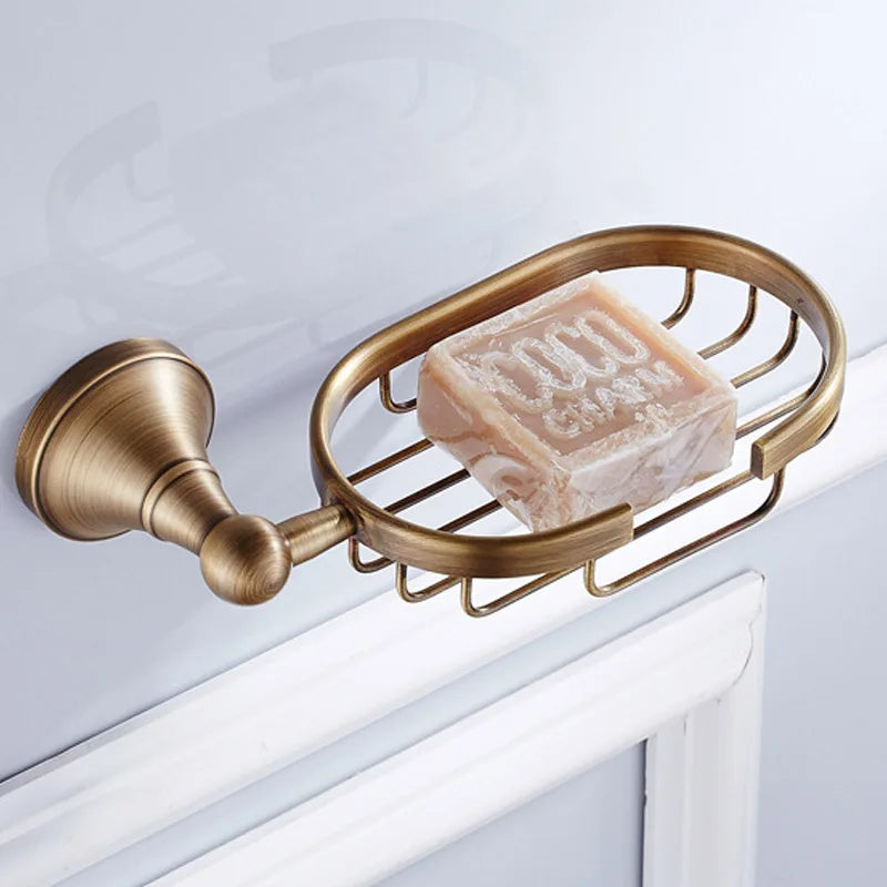 Luxury Solid Brass Bathroom Accessories Set: Towel Bar, Paper Holder, Towel Ring, Robe Hook - Complete Modern Bathroom Set
