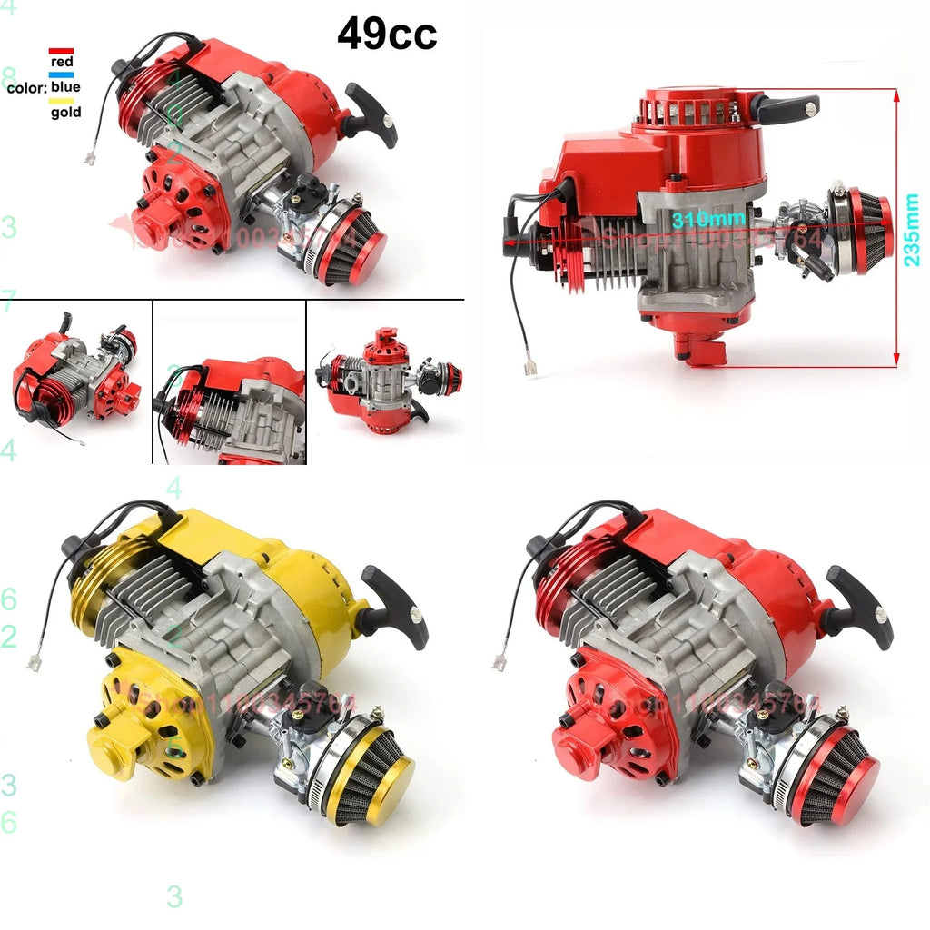 49cc Aluminum Pull Start Engine with Air Filter for Mini Bikes and ATVs