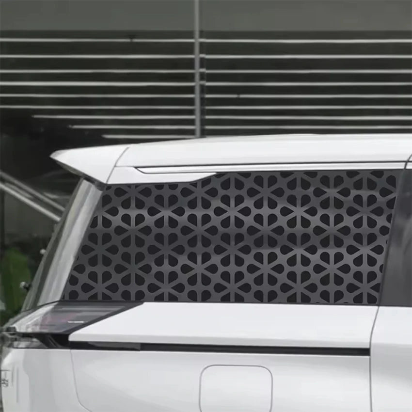 Honeycomb Matte Black Triangle Window Decal, 1, 2 or 4 pcs