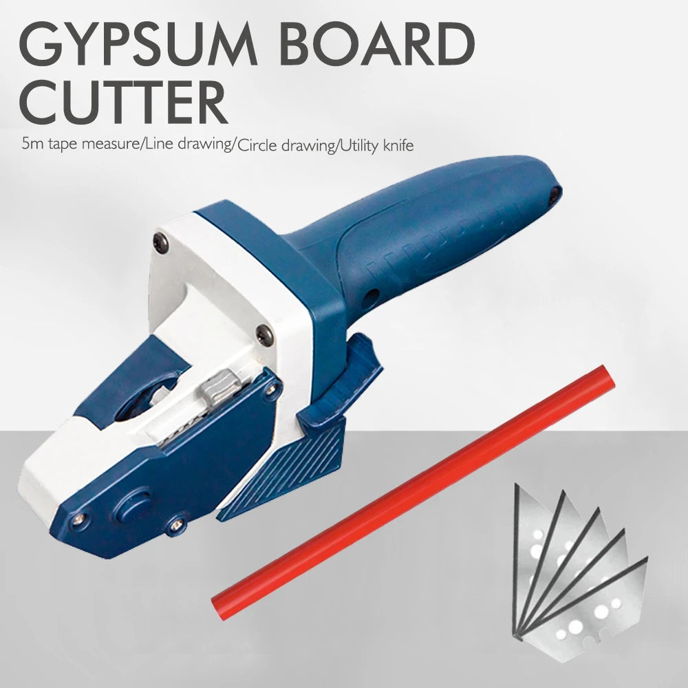 Drywall cutting scriber with tape measure, manual plasterboard cutting tool