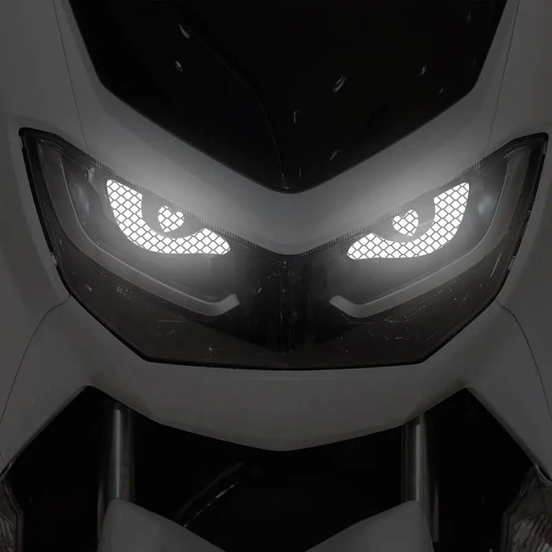 Pair of Reflective Demon Eye Decals for Motorcycle Headlights and Tanks - view 6