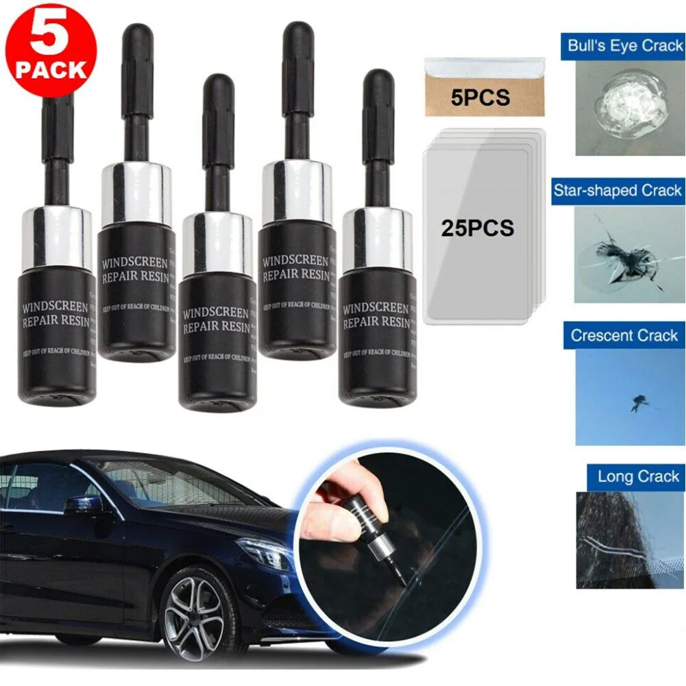 Windshield Crack Repair Kit | 5-Piece DIY Car Glass Repair - image 2
