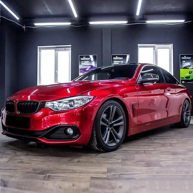 Self-Adhesive Metallic Red Glossy Vinyl Car Wrap Film - image 6