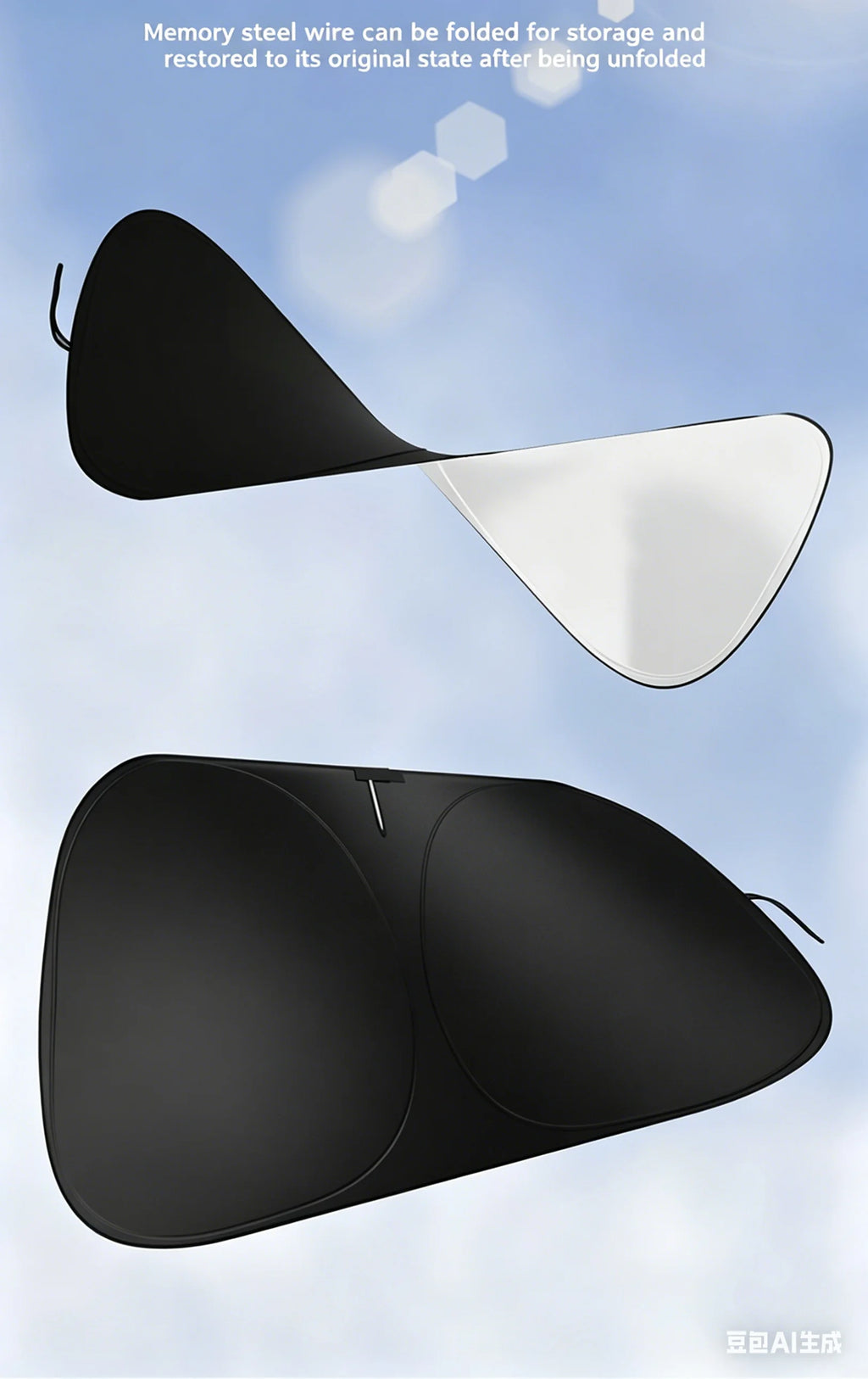 Retractable Windshield Sun Shade Umbrella, 145 x 80 cm