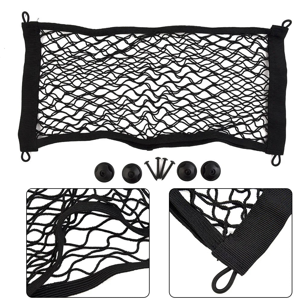 Car Trunk Storage Bag Nylon Mesh Nets Extra Large Elastic String Luggage Net For Cargo Van Motorhome Mobile Home Caravan Boat