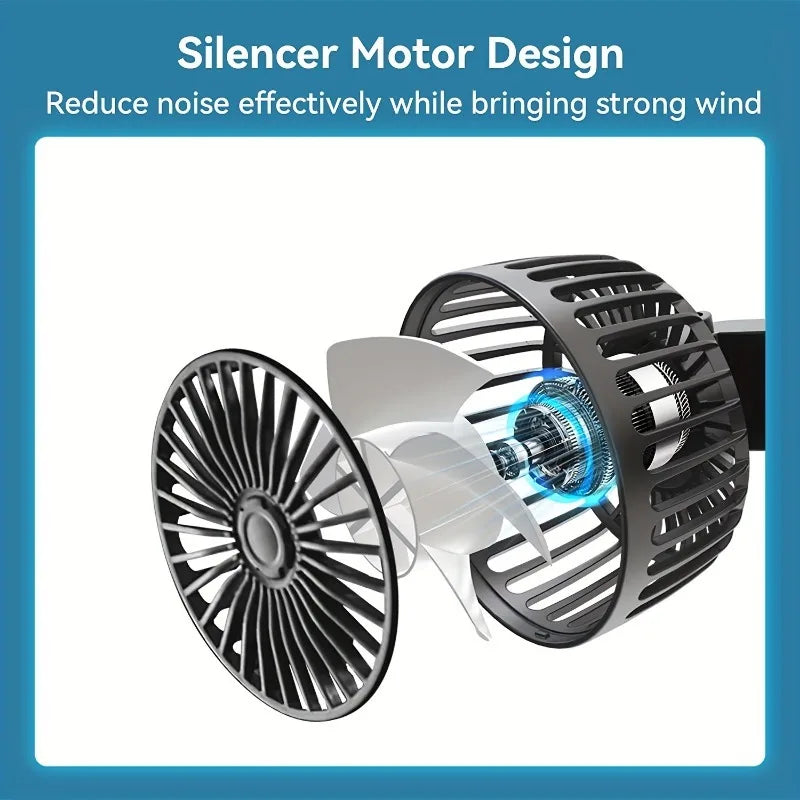 Double-Head USB Car Fan for Dashboard and Console - view 7