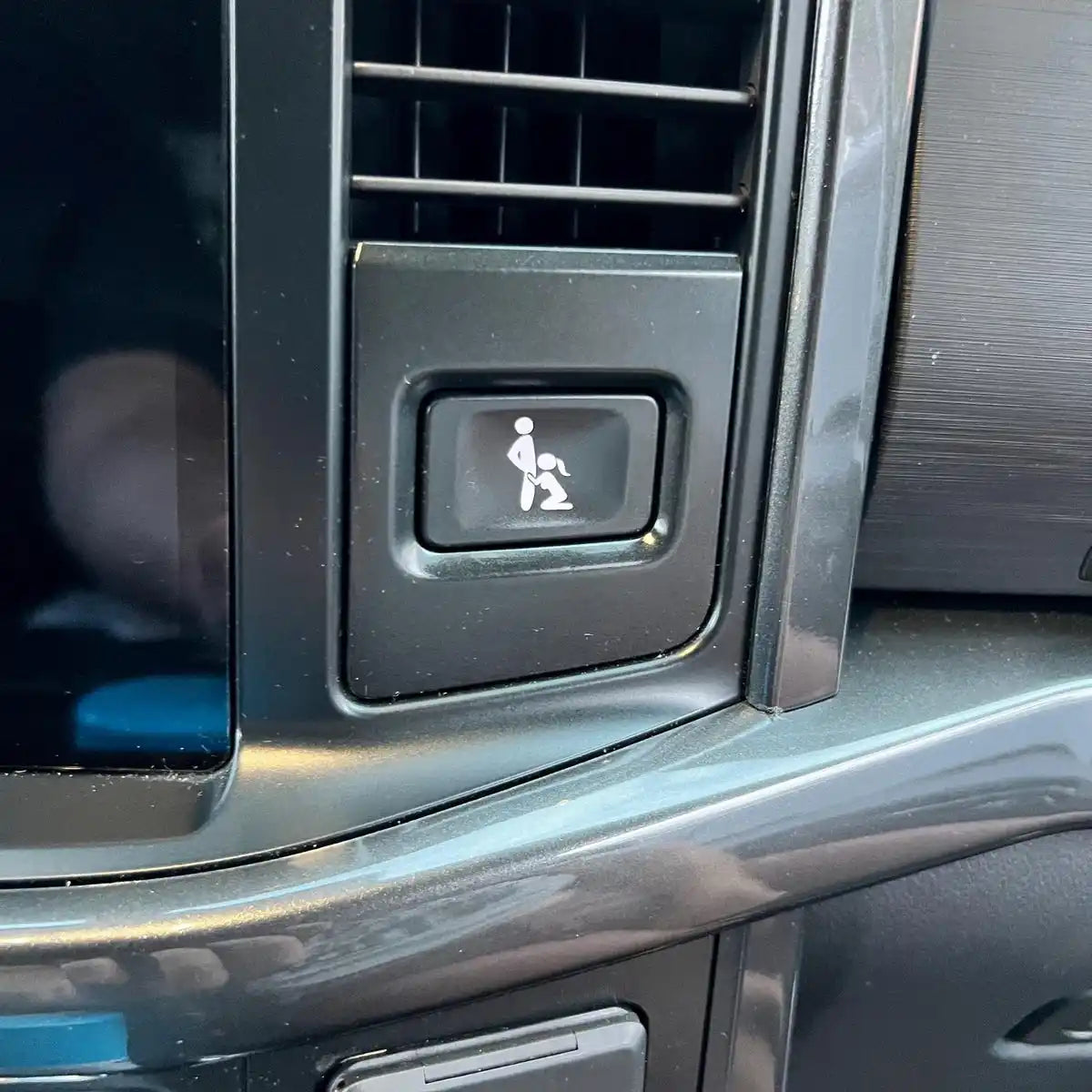 Funny Vinyl Button Stickers for Car Interior, 2-Piece