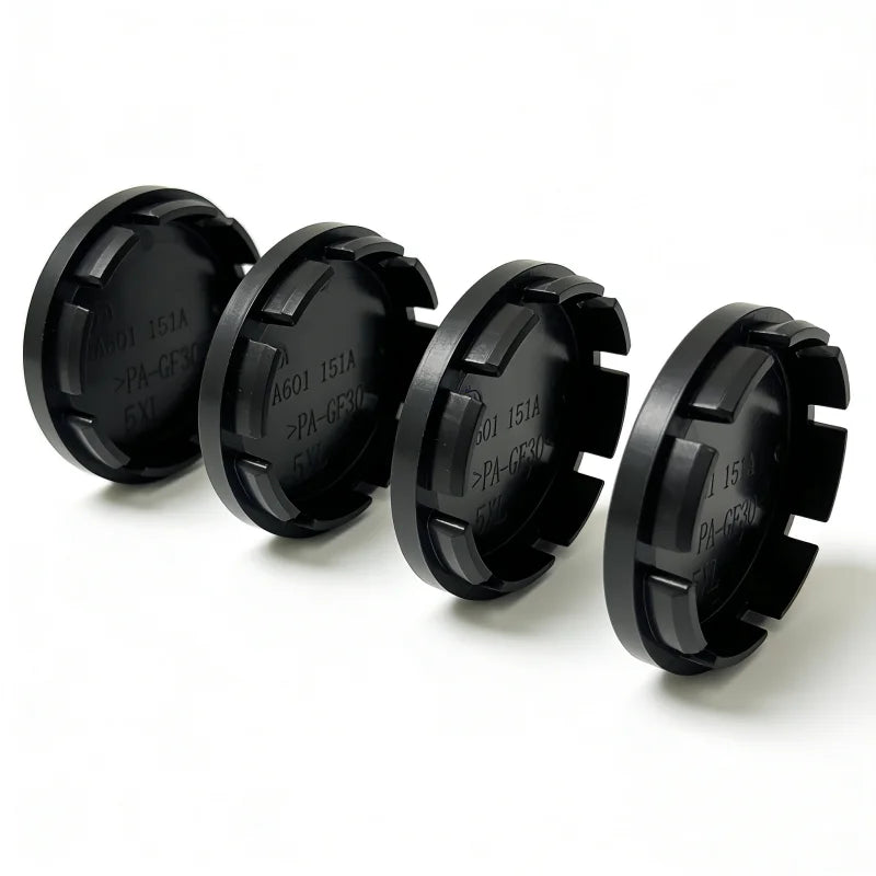 56mm Hub Caps for Cars - 4 Pack Black & Chrome - image 6