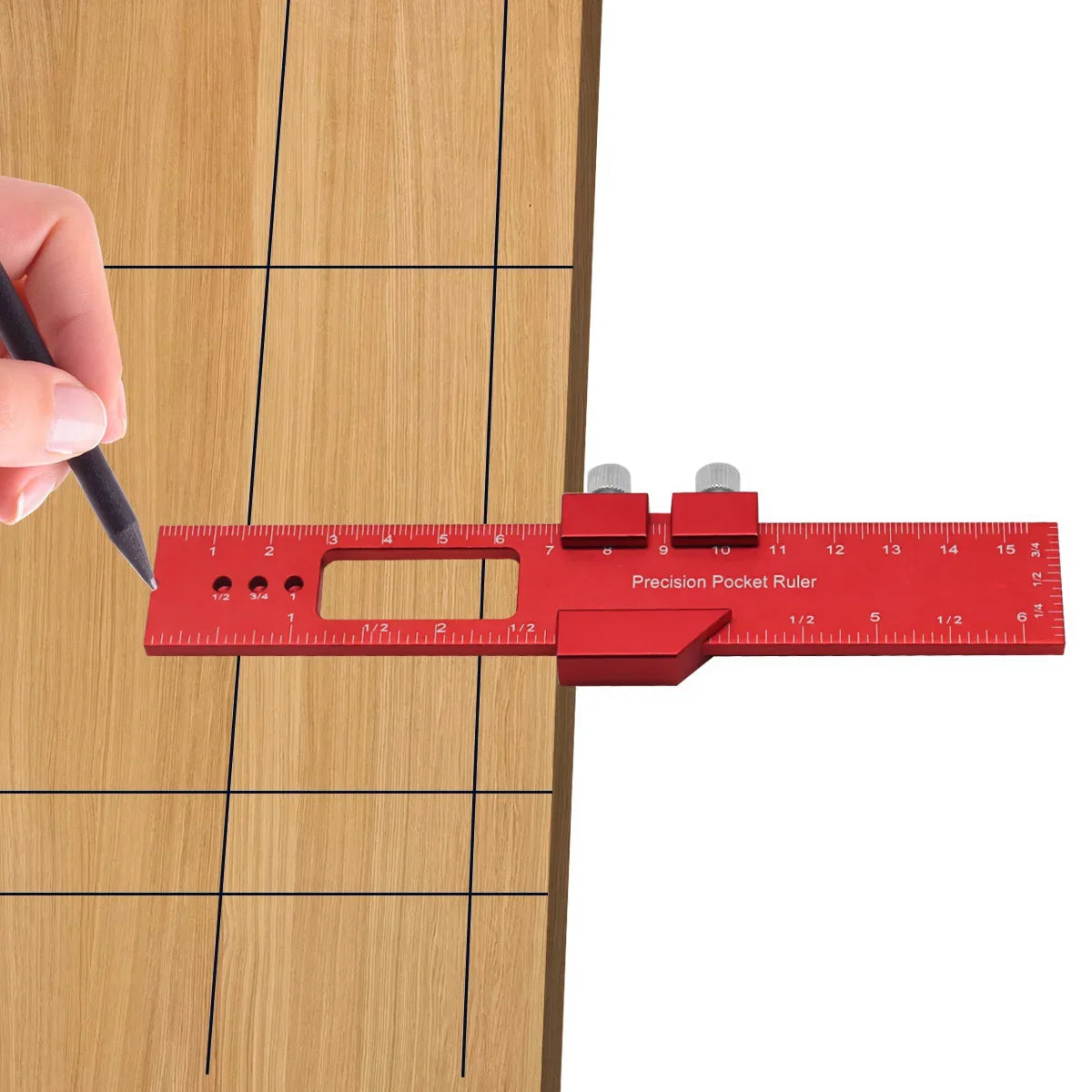 Multi-Angle Precision Pocket Ruler Measuring Tool for Woodworking - image 3