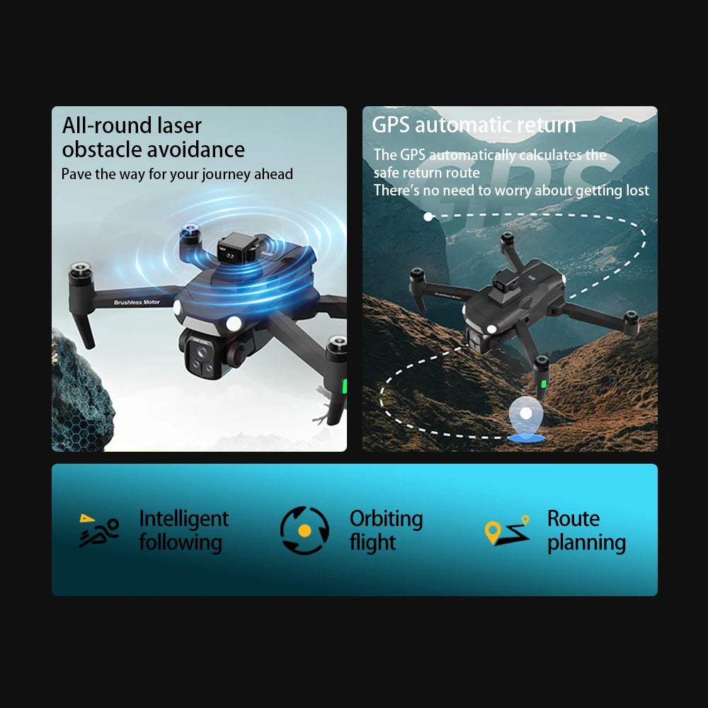 Lenovo A1R GPS Drone 4K/8K Brushless Motor FPV Foldable Quadcopter - image 9