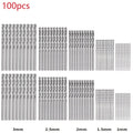 [Drill Bit Set] 100pcs Titanium-Coated Twist Drill Bit Set 1-3Mm Small Drill Bit Electric Drill Drilling Set Woodworking