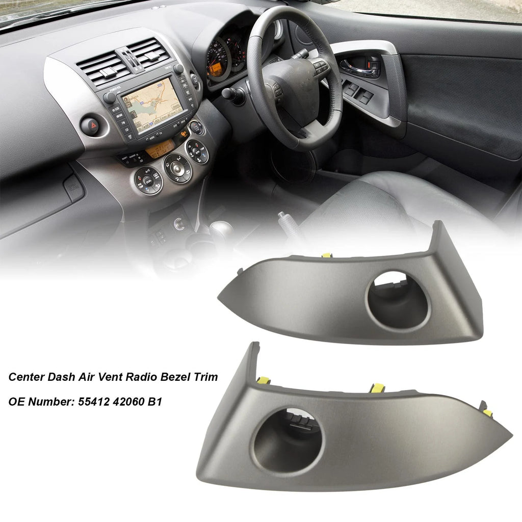 Center Dash Air Vent Radio Bezel Trim 55412 42060 B1 Dashboard Instrument Cluster Panel for RAV4 2006 to 2012