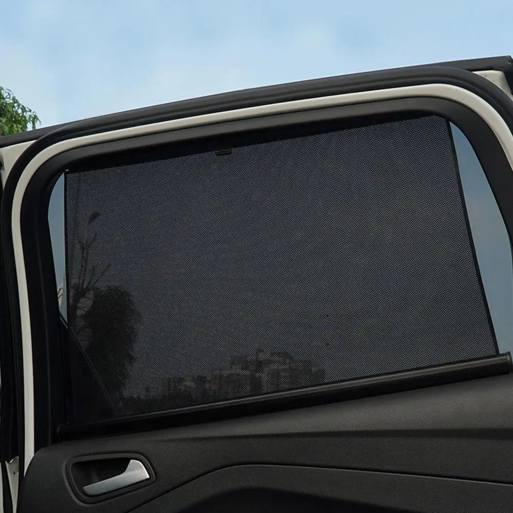 Automatic Retractable Car Window Curtain Sunshade Summer UV Privacy Protection Mesh Universal For Car Exterior Accessories