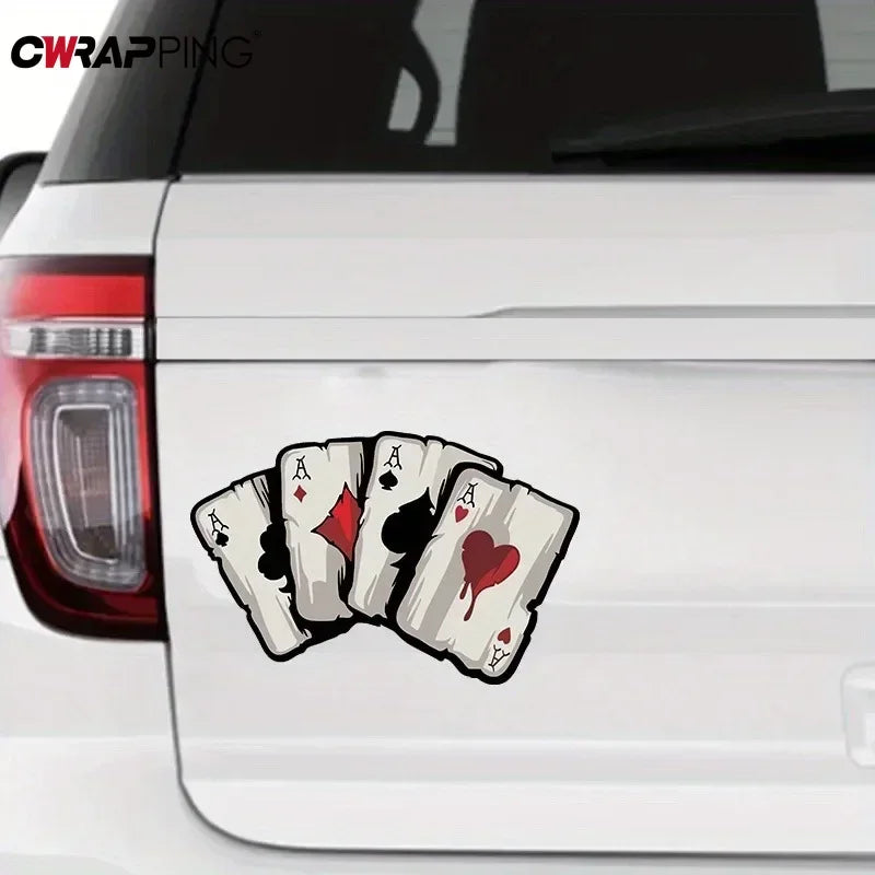 Poker Spade Motorcycle Decals for Fuel Tank and Motocross Bodywork - view 5