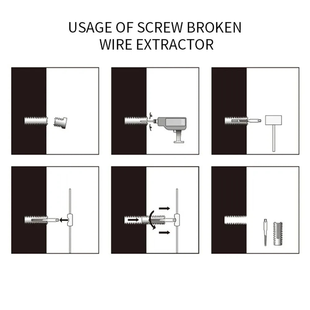 Screw Extractor Set 5/6pc – Damaged Bolt Remover, Alloy Steel - image 6