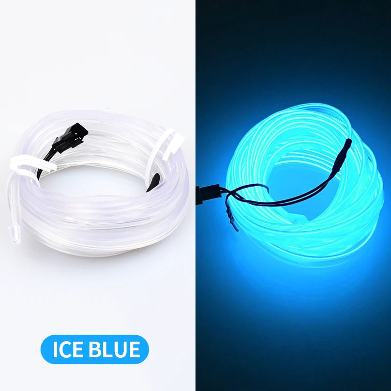 5m USB Car Interior LED Ambient Light Strip, 5V Flexible EL Wire