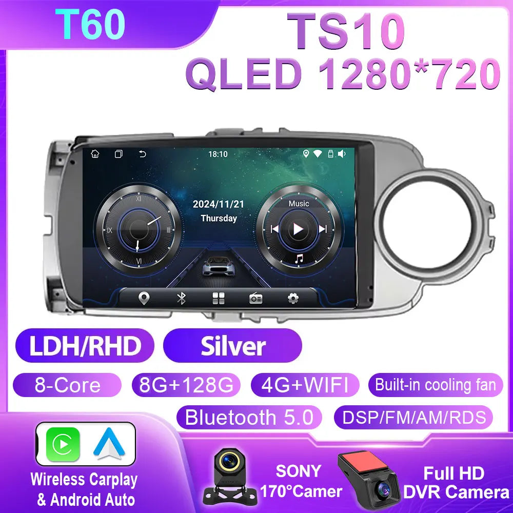 Toyota Yaris 2012-2017 Android Car GPS Radio Bluetooth - image 19