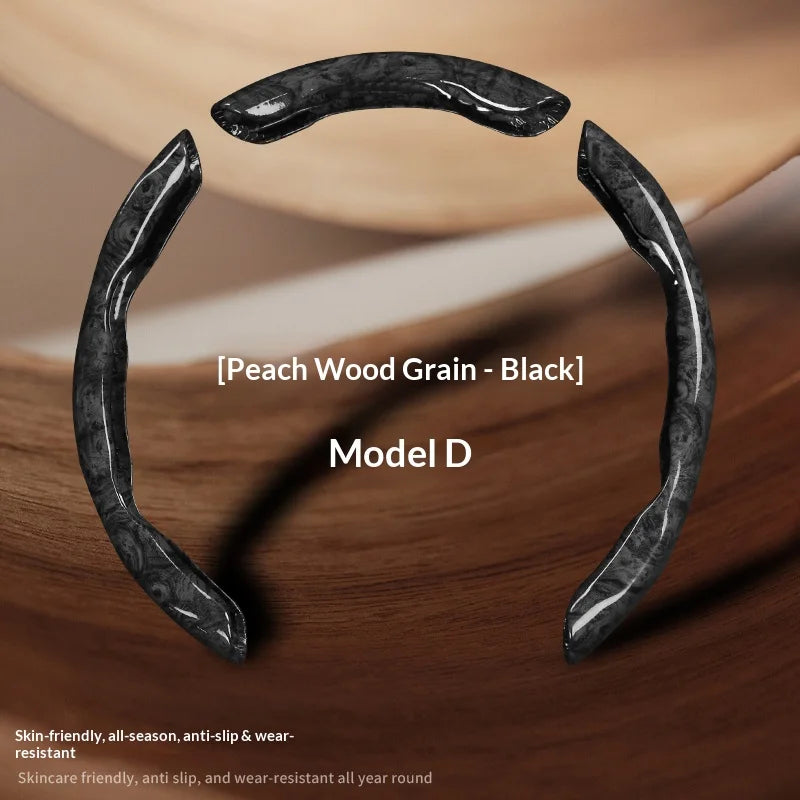 3-Piece Wood Grain Car Steering Wheel Cover, Minimalist Style - view 15