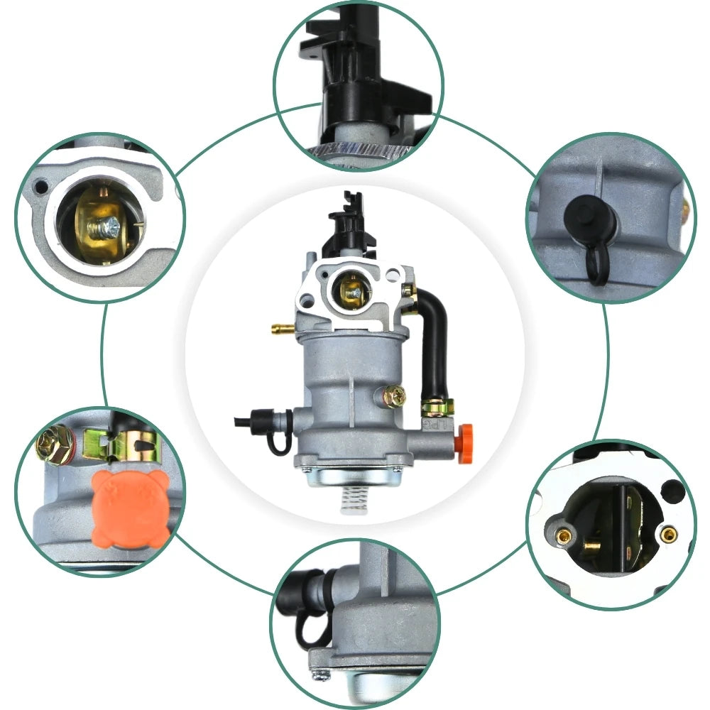 Dual Fuel Carburetor for GX160 & 168F Engines – Aluminum Alloy - image 5