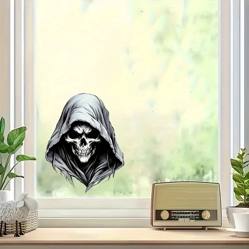 2D Grim Reaper Skull Vinyl Sticker for Car, Motorcycle and Laptop - view 5