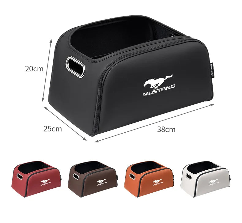 Car Trunk Organizer Box with Pocket for Ford Mustang