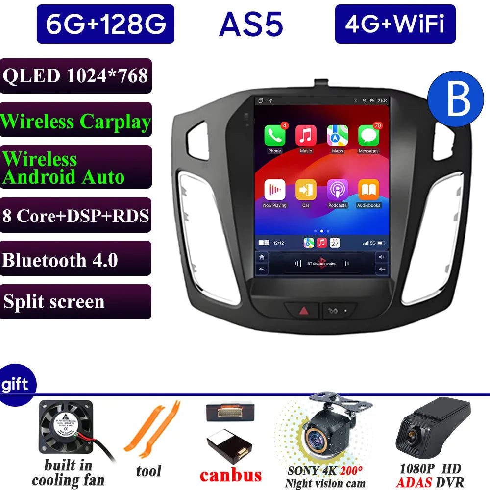 9.7" Android 12 Car Stereo for Ford Focus/Escape with CarPlay GPS - image 8