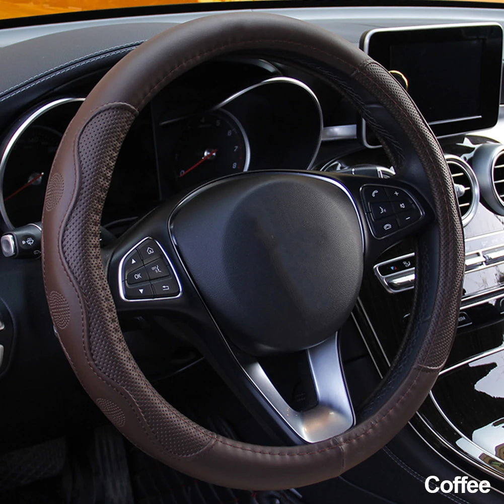 Comfortable Braided Steering Wheel Cover for Cars - 10 Colors - image 20