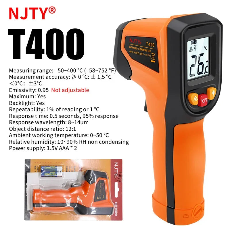 Digital Non-Contact Infrared Thermometer Gun with LCD Backlight