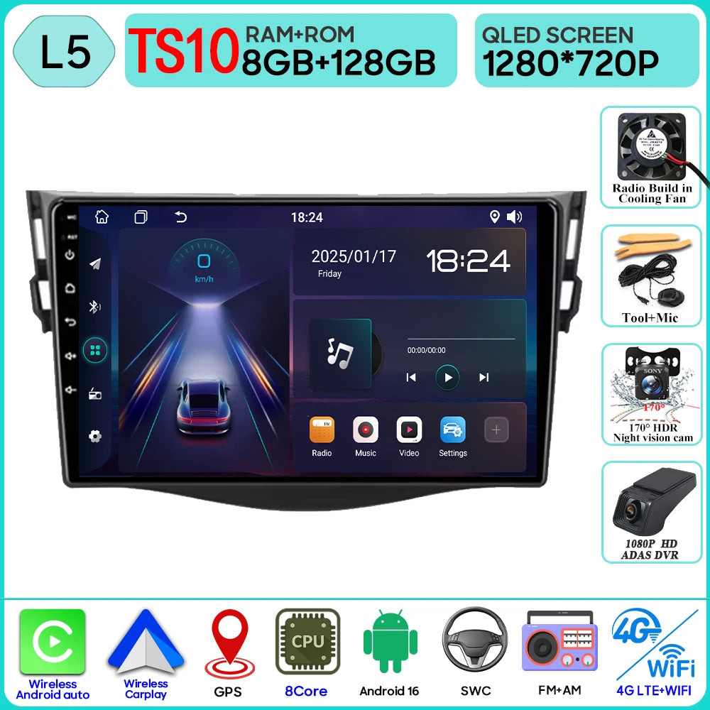 Android Auto Carplay GPS for Toyota RAV4 2005-2013 9 Inch Car Radio - image 8