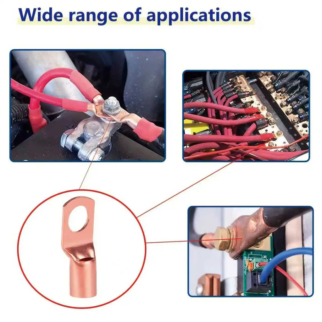 140/220pcs Battery Lug Ring Terminal Kit for Power Cable Ends