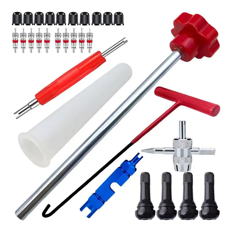 Tire Valve Stem Tool Kit | Car Motorcycle Valve Puller Installer