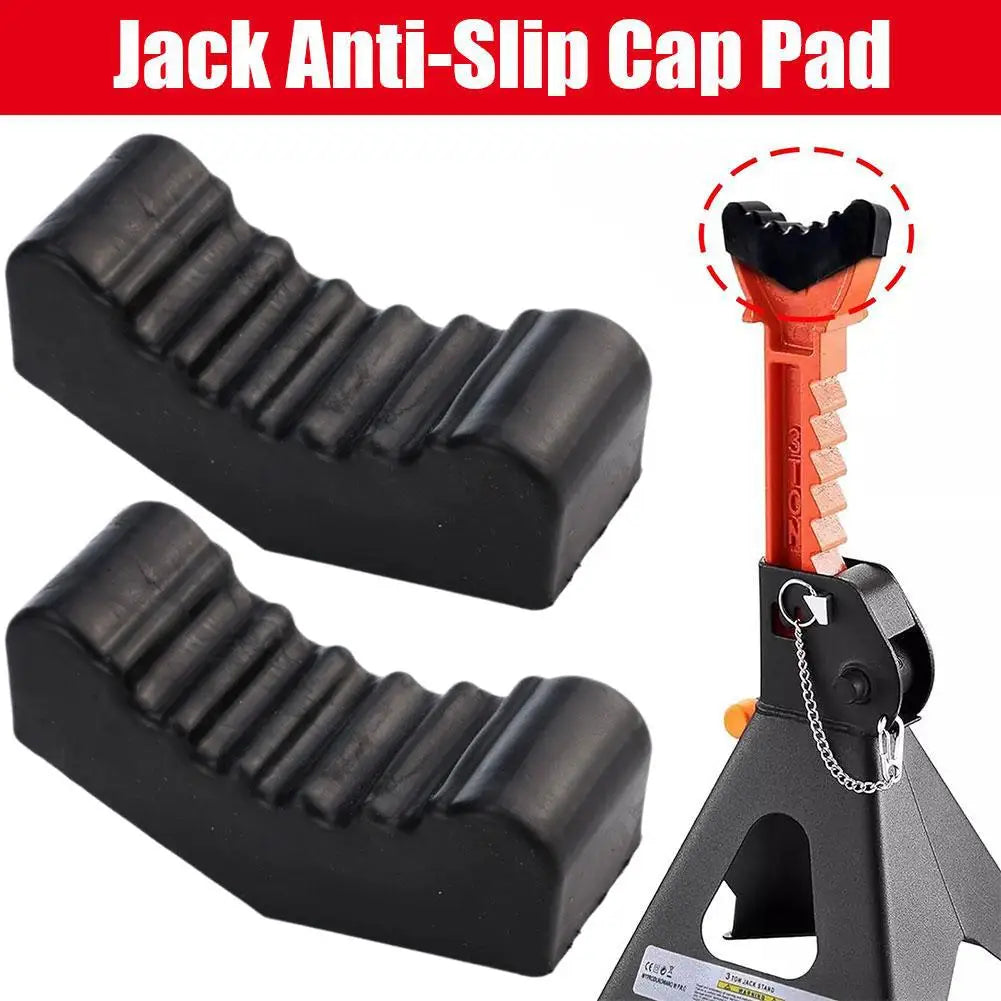 2pcs Rubber Jack Stand Pad Car Slotted Lift Jack Stand Rubber Pad Floor Adapter Frame Rail Pinch Lifting Repair Tools Universal