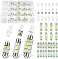 42pcs LED Car Interior Light Kit - 12V Hardwired, No Battery Required