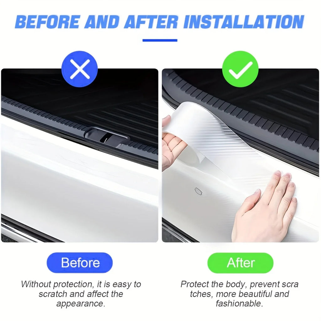 Transparent Carbon Fiber Car Door Edge Protector Tape 10m - image 2