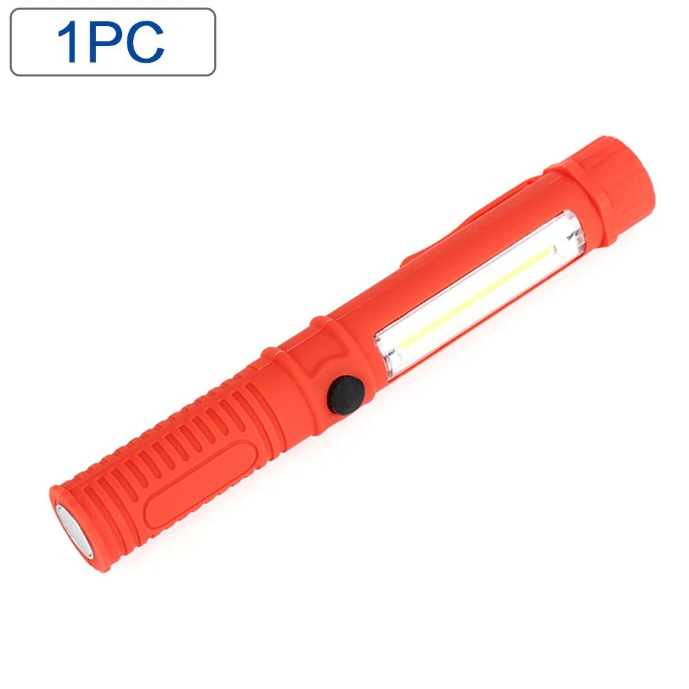 Multifunction COB LED Mini Pen Light with Bottom Magnet and Clip