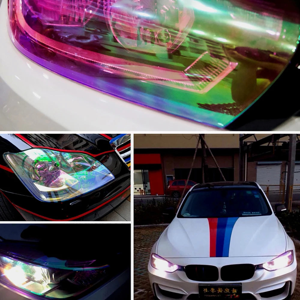 Chameleon Color Change Headlight Taillight Vinyl Film Sticker 30x100cm - image 4
