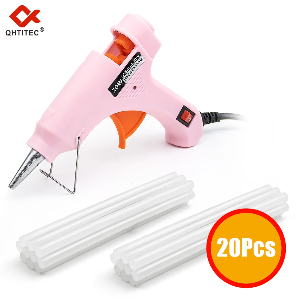 Mini Hot Melt Glue Gun 20W with 20x 7mm Glue Sticks DIY Repair Tool - image 21