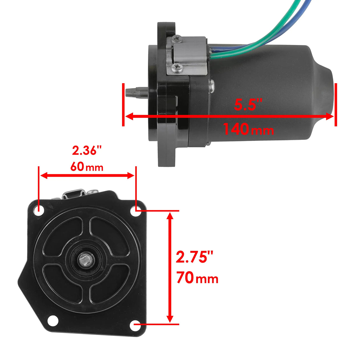 Trim Motor for Yamaha 4-Stroke Outboards F75, F80, F90 and F100 - view 2