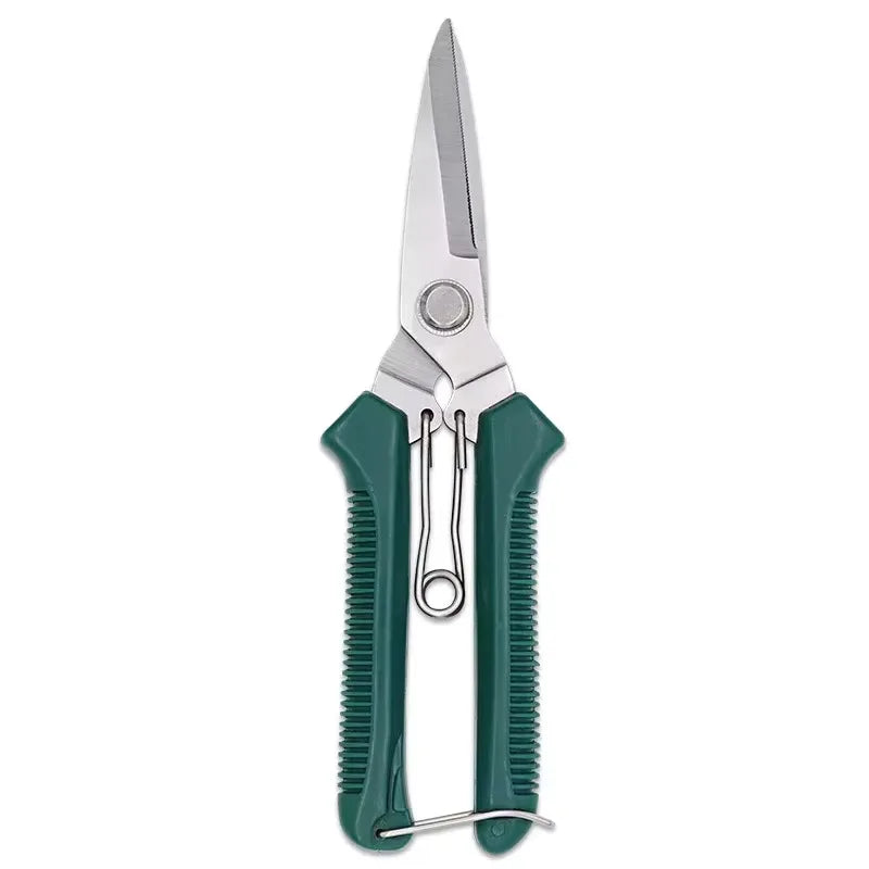 Straight Head Pruning Shears Non-Slip Handle Stainless Steel Bonsai Garden Scissors