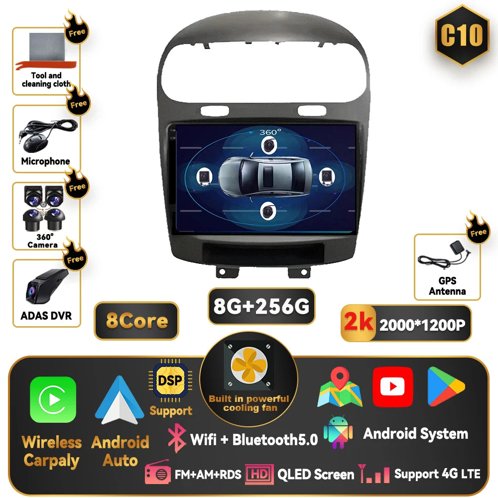 Dodge Journey 2011-2020 9 Inch QLED Android Multimedia Player - image 13