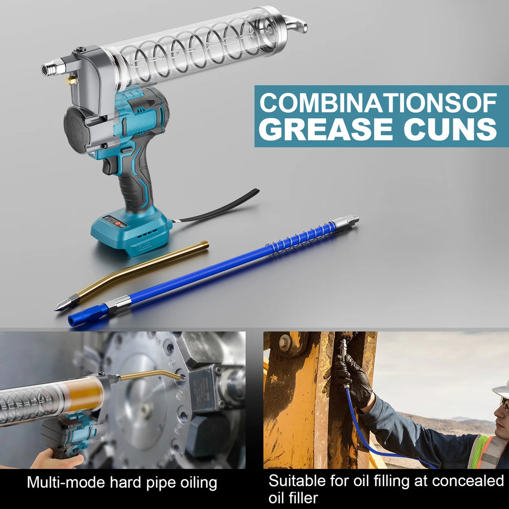 Nananuu Brushless Electric Grease Gun Wireless Fully Automatic High-Pressure Excavator Specific Grease Gun For Makita 18VBattery