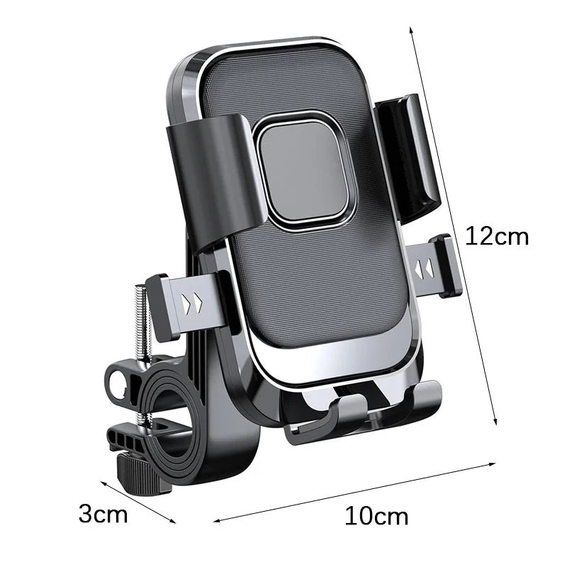 Moto Bike Phone Holder, One Hand Operation And 360° Rotatable Phone Holder For Motorcycle And Scooter